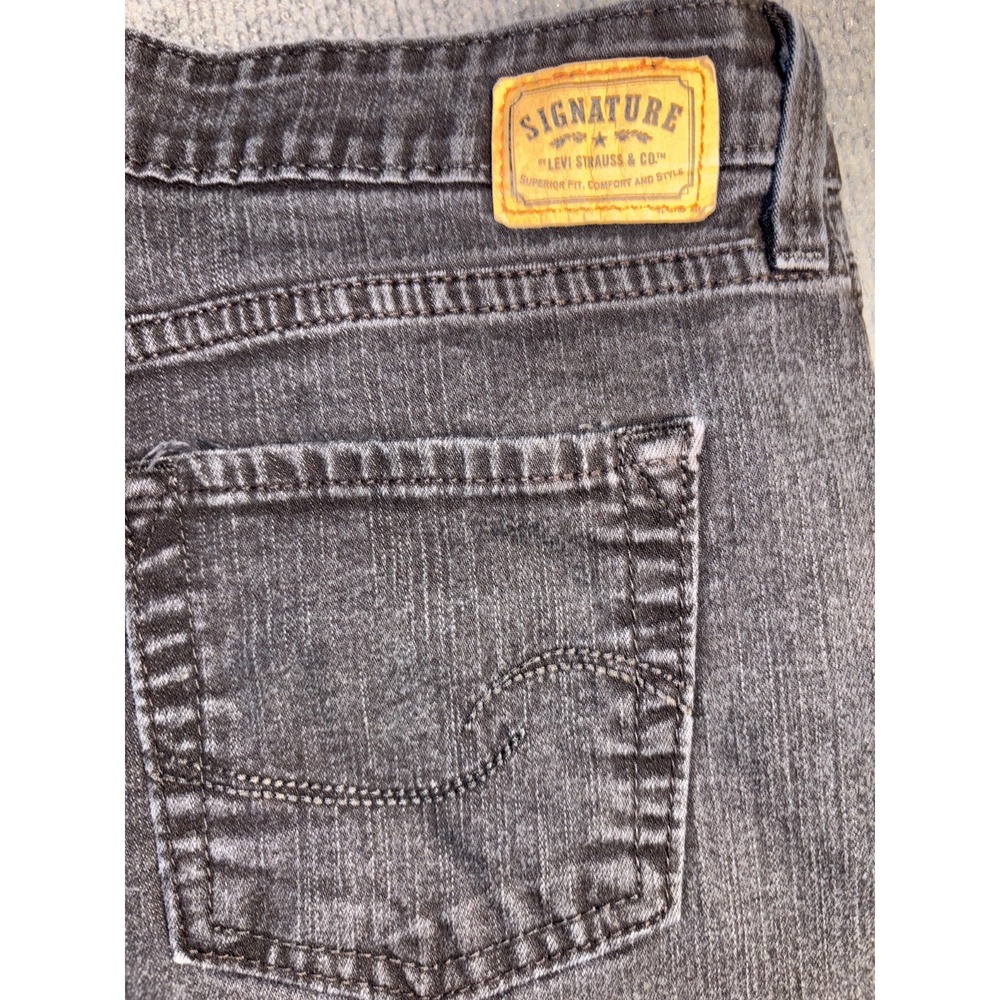 Levi's Bootcut Jeans Women's 12 Black Denim Mid-Rise Dark Wash Grunge Streetwear - Picture 2 of 13